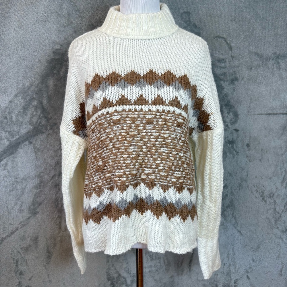 Knox Rose Cozy Crochet Winter Sweater Wmn’s M